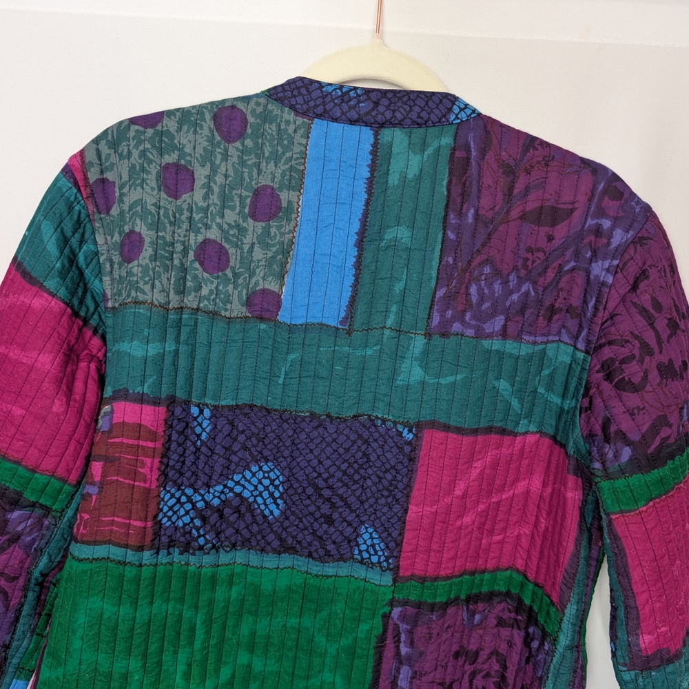 Colorful Patchwork Quilted Jacket - image 5